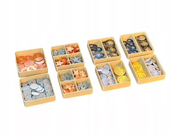 7a8f8eecbdcd7a7eba5c6a4a035698f4.jpg Pojemniki/Tacki na zasoby do gier planszowych 8 szt. | GAMU Trays