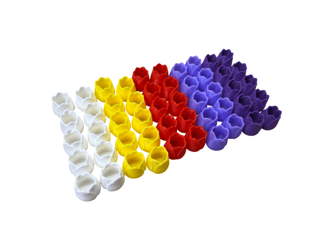 Plastikowe tulipany pasujące do gry Wiatrakowo