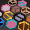 6 GAMU HexTrays - uniwersalne tacki do gier planszowych z pudełkiem