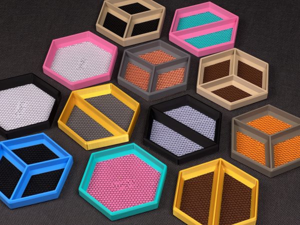 6 GAMU HexTrays - uniwersalne tacki do gier planszowych z pudełkiem