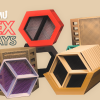 ACTUAL DESIGN - This is what we publish!-4 GAMU HexTrays - uniwersalne tacki do gier planszowych z pudełkiem