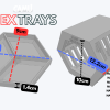 wymiary GAMU HexTrays - uniwersalne tacki do gier planszowych z pudełkiem